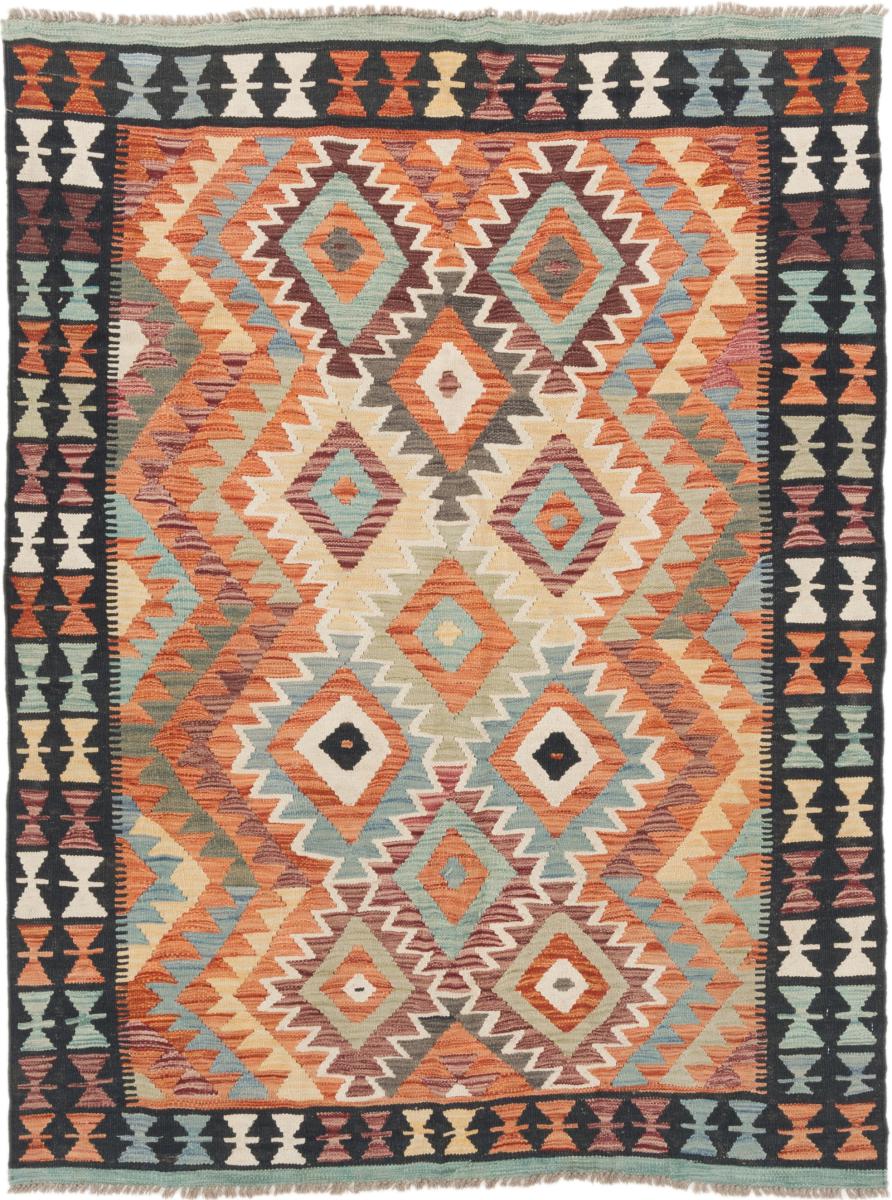 Afghanischer Teppich Kelim Afghan 195x149 195x149, Perserteppich Handgewebt