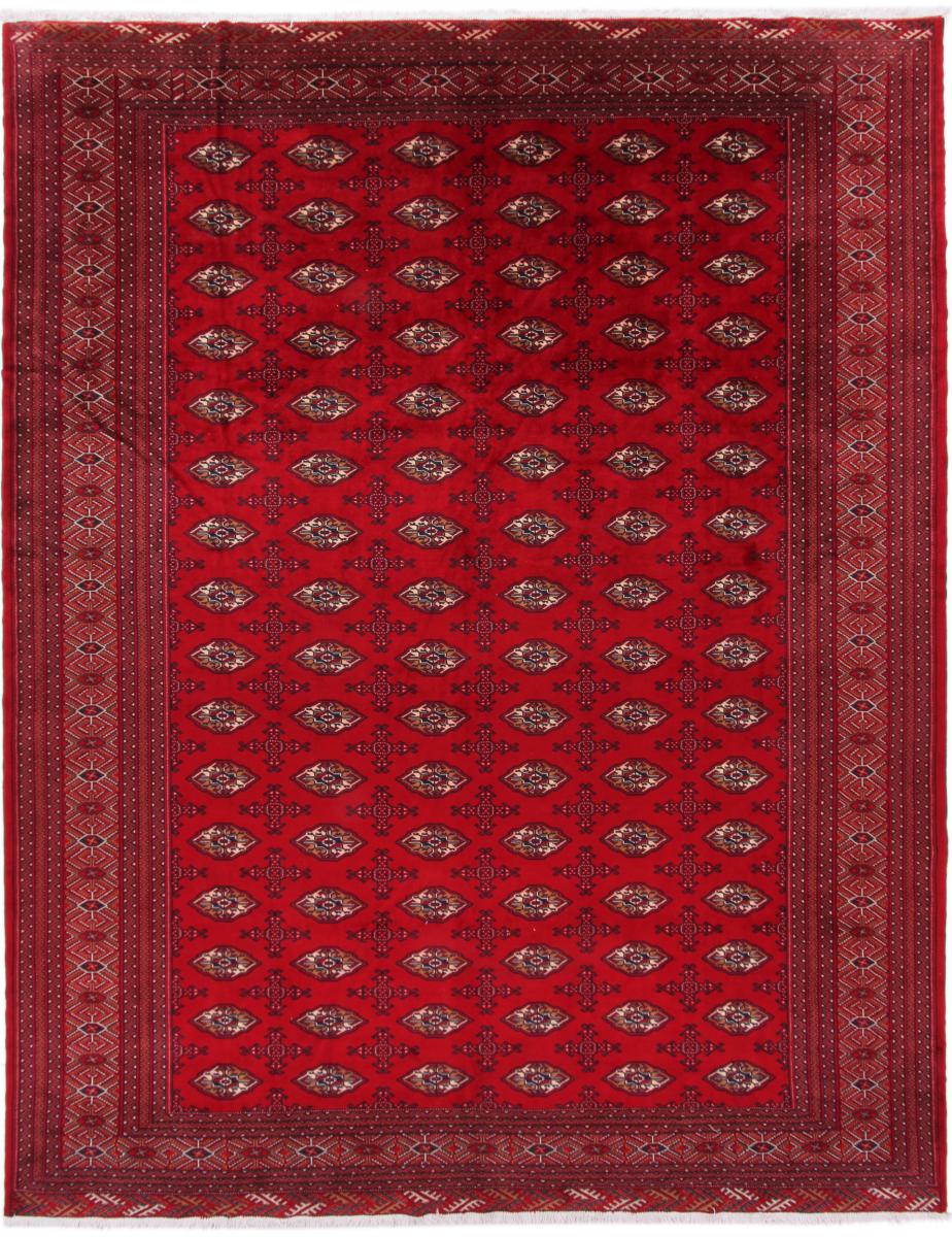 Persian Rug Turkaman 12'9"x10'1" 12'9"x10'1", Persian Rug Knotted by hand