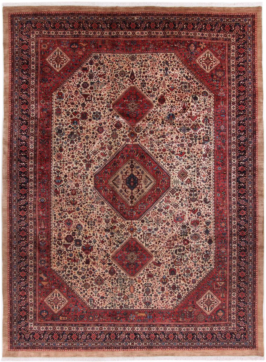 Persian Rug Ghashghai 13'7"x10'0" 13'7"x10'0", Persian Rug Knotted by hand