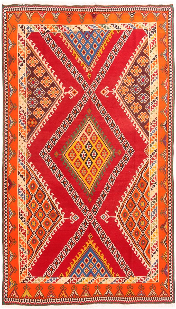 Persian Rug Kilim Fars 8'3"x4'8" 8'3"x4'8", Persian Rug Woven by hand