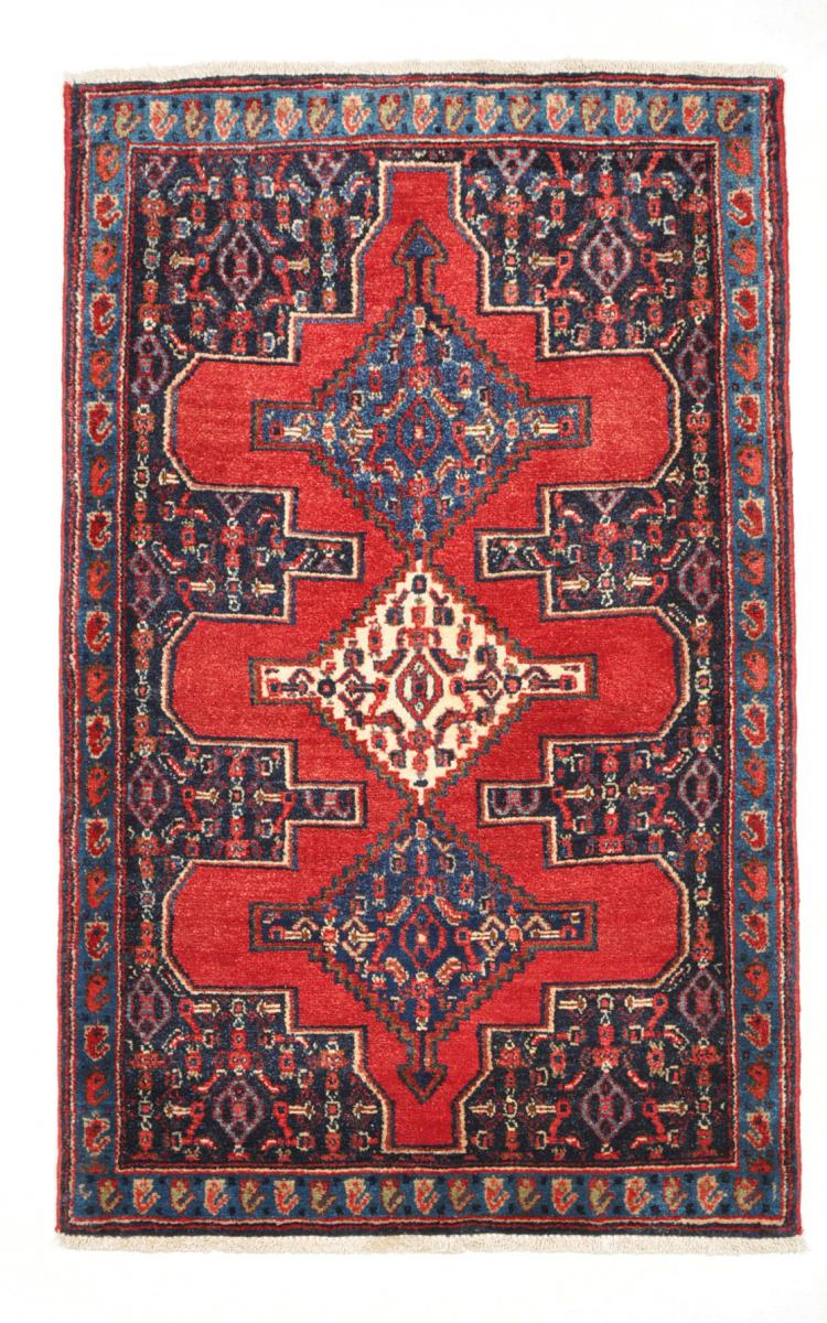 Persian Rug Senneh 3'8"x2'4" 3'8"x2'4", Persian Rug Knotted by hand