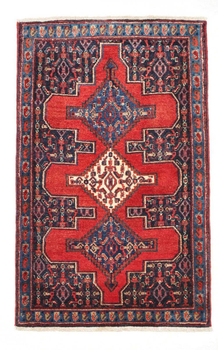 Tapis persan Senneh 3'8"x2'4" 3'8"x2'4", Tapis persan Noué à la main