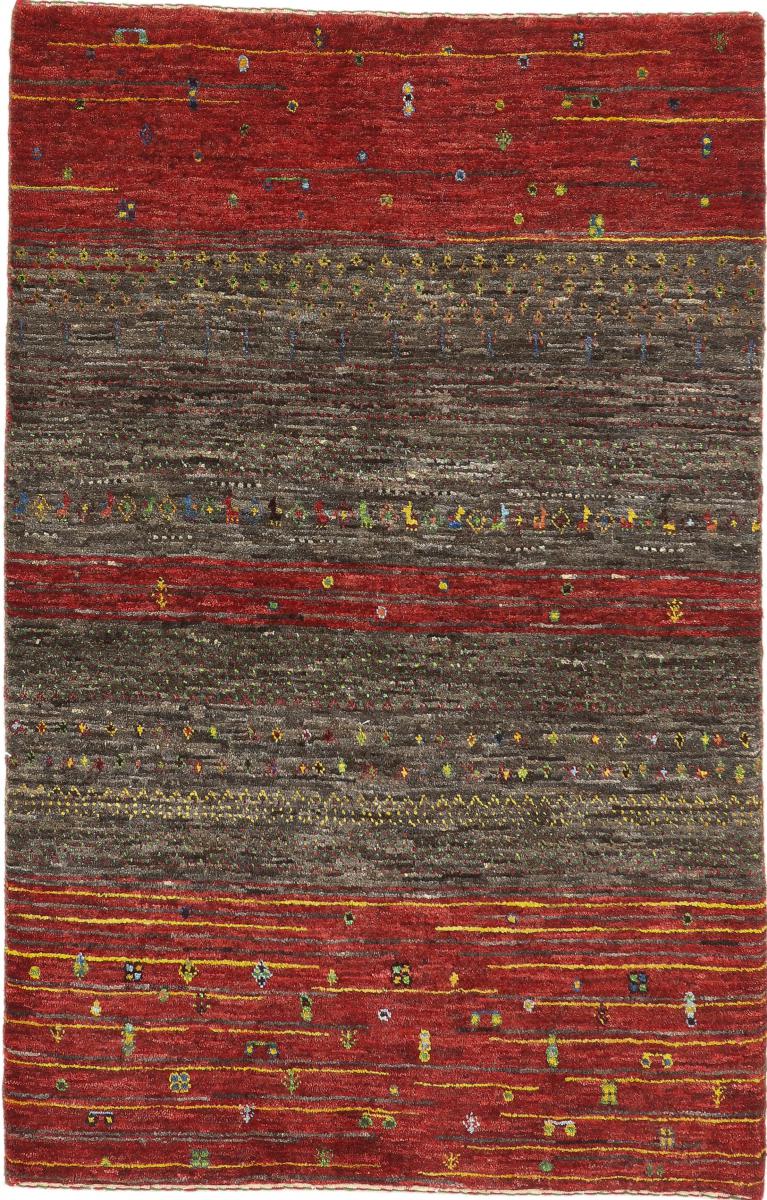 Persian Rug Persian Gabbeh Loribaft Nature 4'3"x2'9" 4'3"x2'9", Persian Rug Knotted by hand