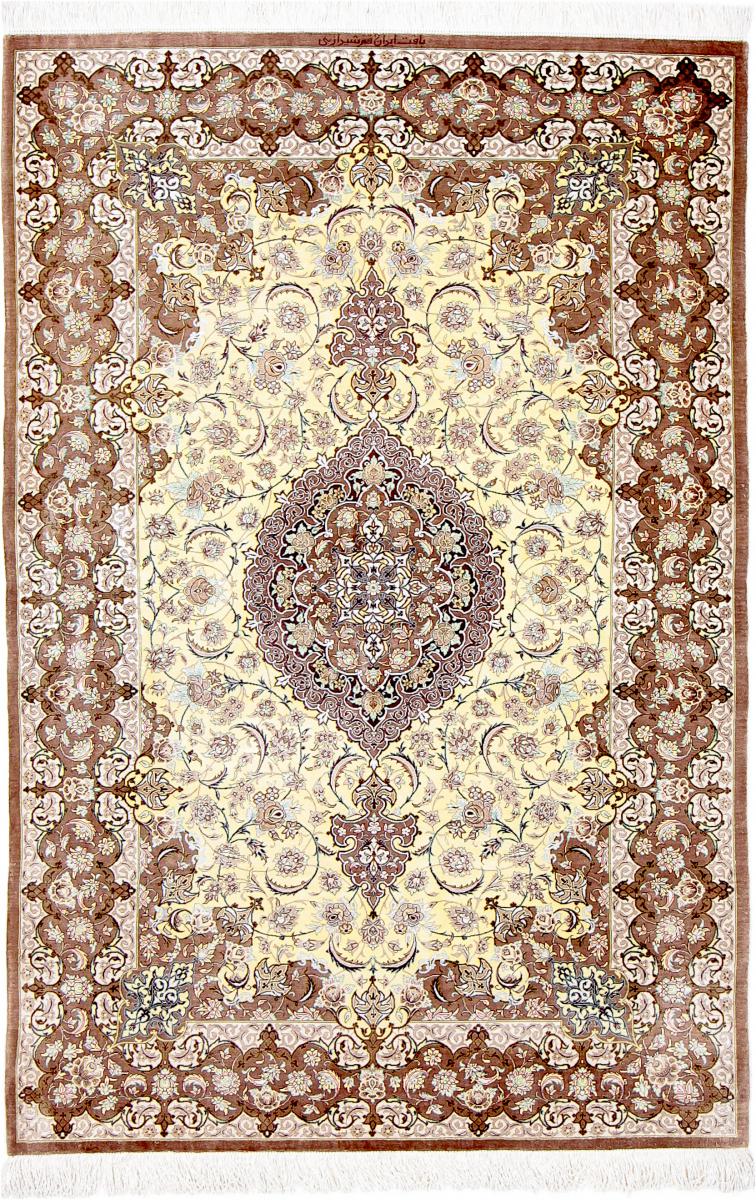 Perzisch tapijt Qum Zijde 154x105 154x105, Perzisch tapijt Handgeknoopte