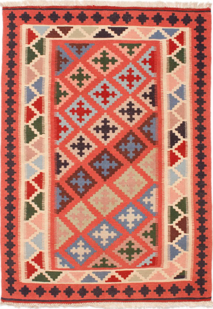 Persian Rug Kilim Fars 4'9"x3'3" 4'9"x3'3", Persian Rug Woven by hand