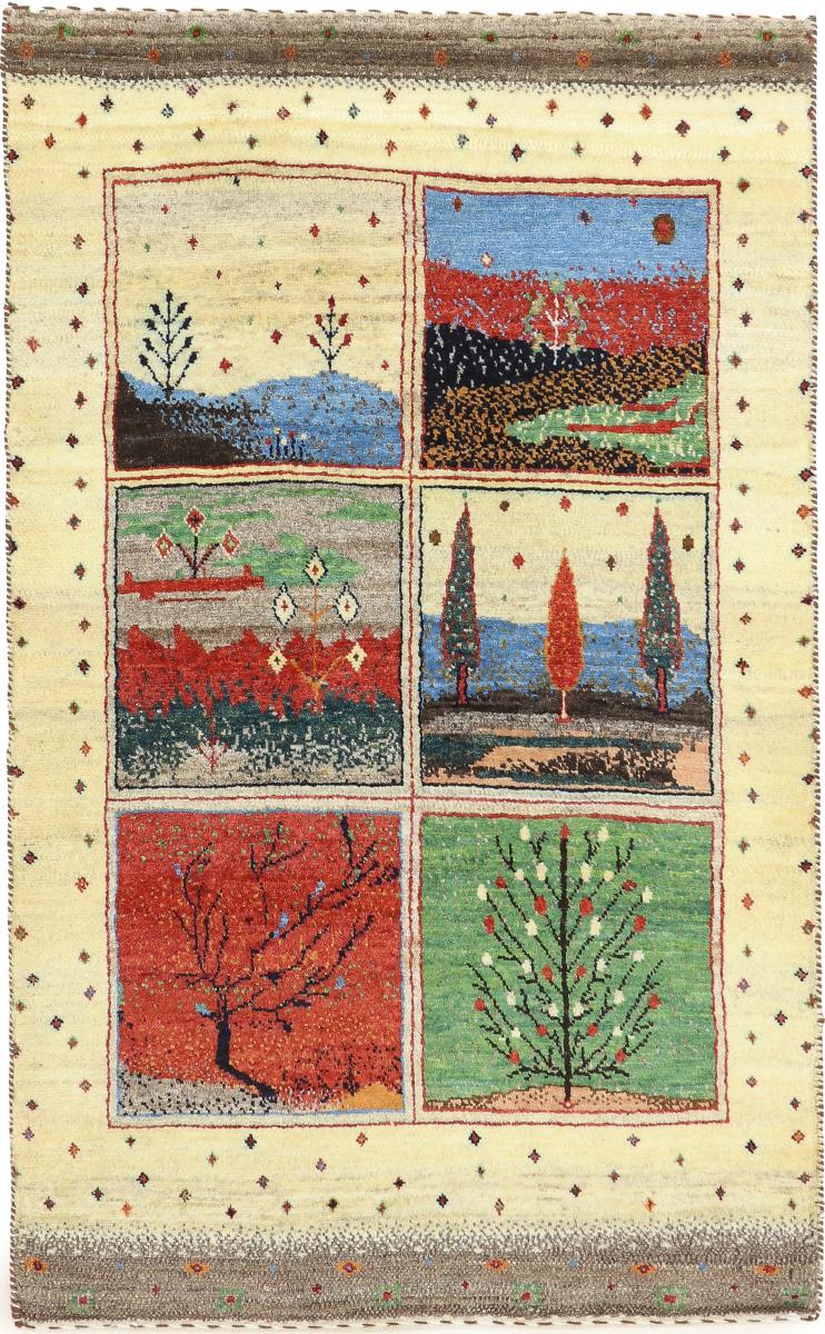  ペルシャ絨毯 ペルシャ ギャッベ ペルシャ ロリbaft Nature 4'3"x2'7" 4'3"x2'7",  ペルシャ絨毯 手織り