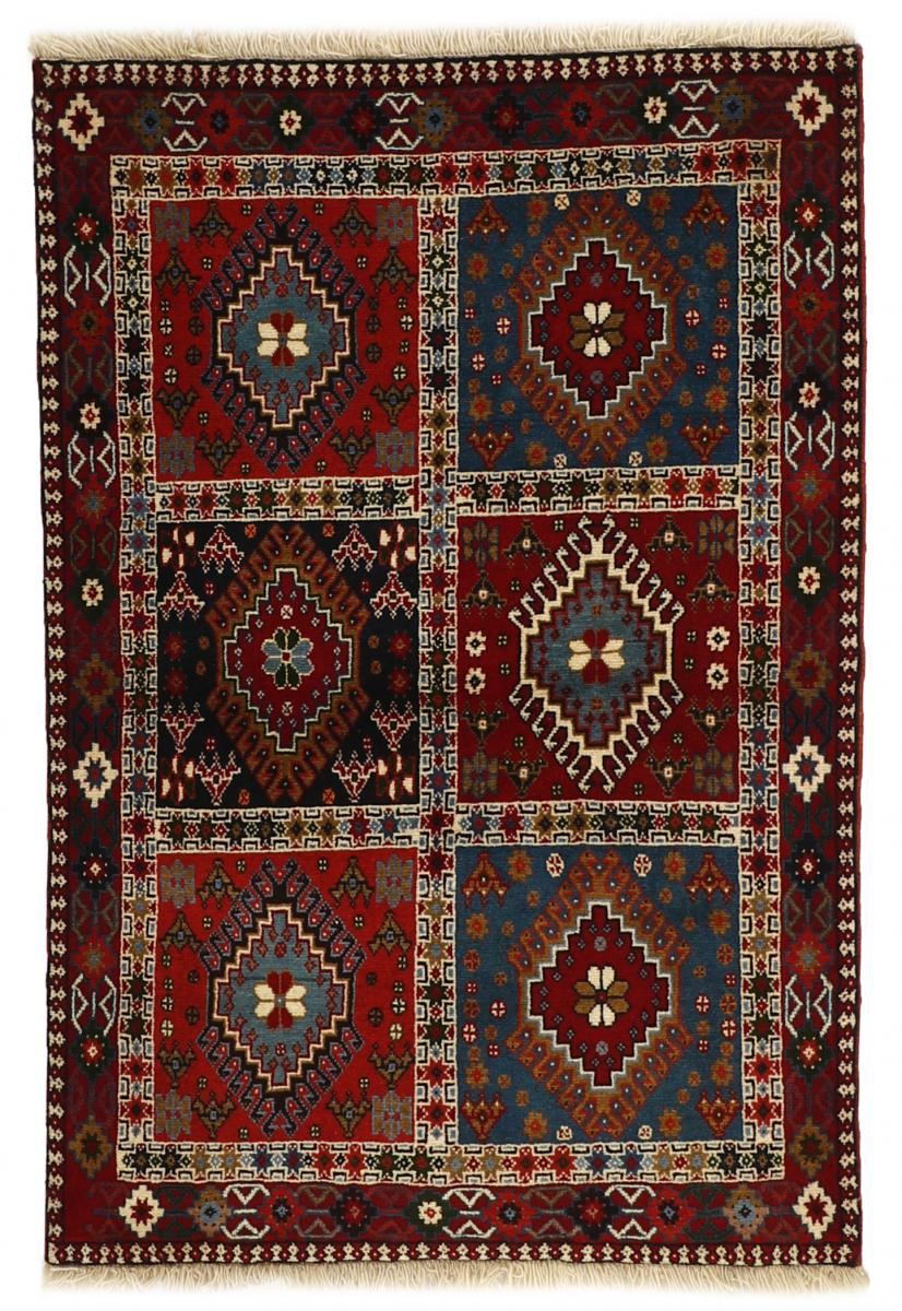 Tapis persan Yalameh 146x101 146x101, Tapis persan Noué à la main