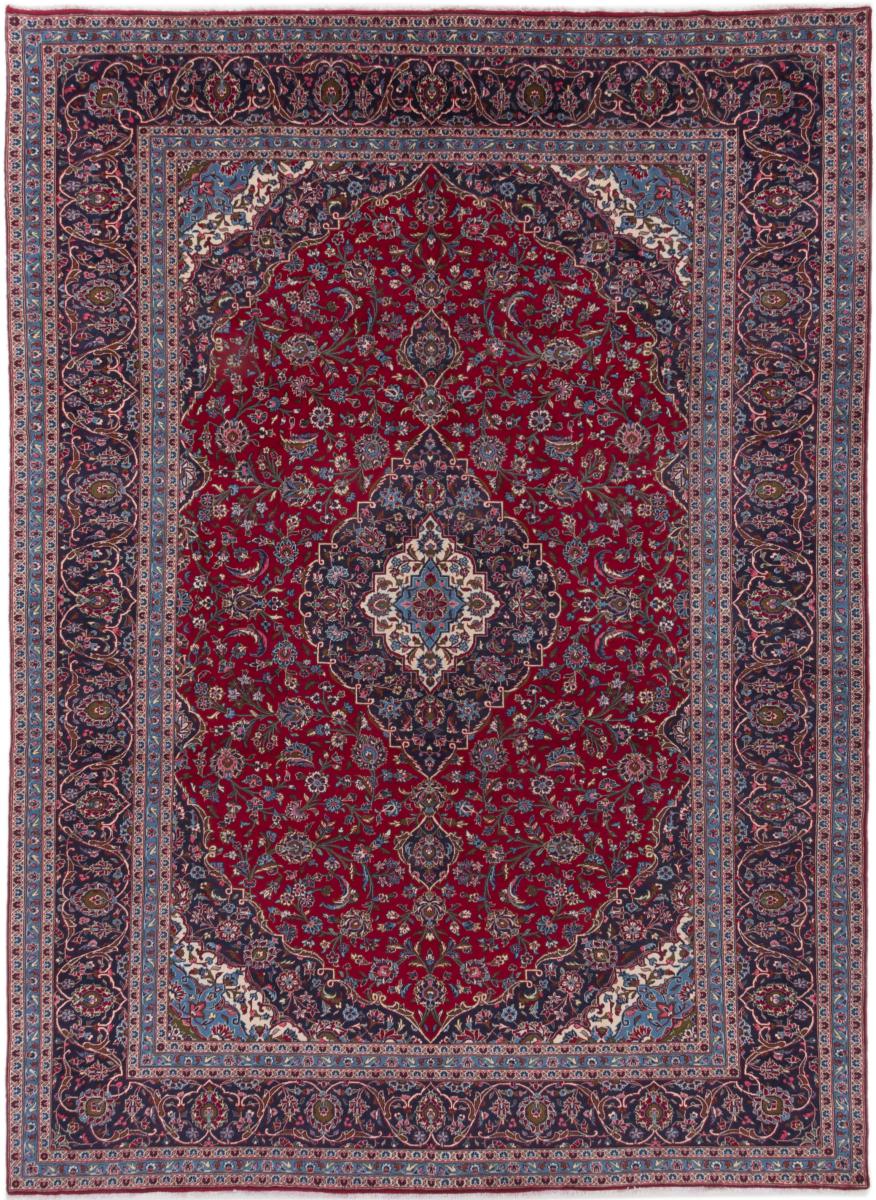 Persian Rug Keshan 13'0"x9'6" 13'0"x9'6", Persian Rug Knotted by hand