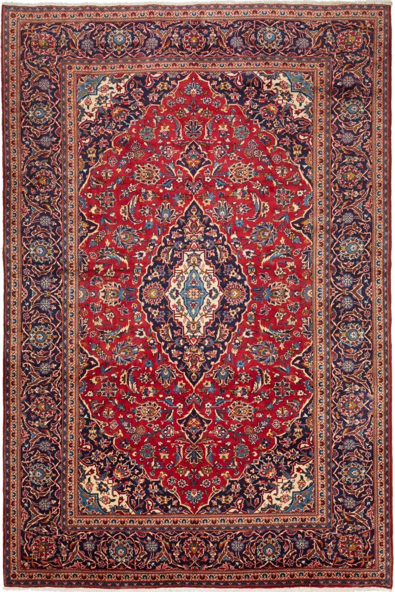 Tapis persan Kashan 296x197 296x197, Tapis persan Noué à la main