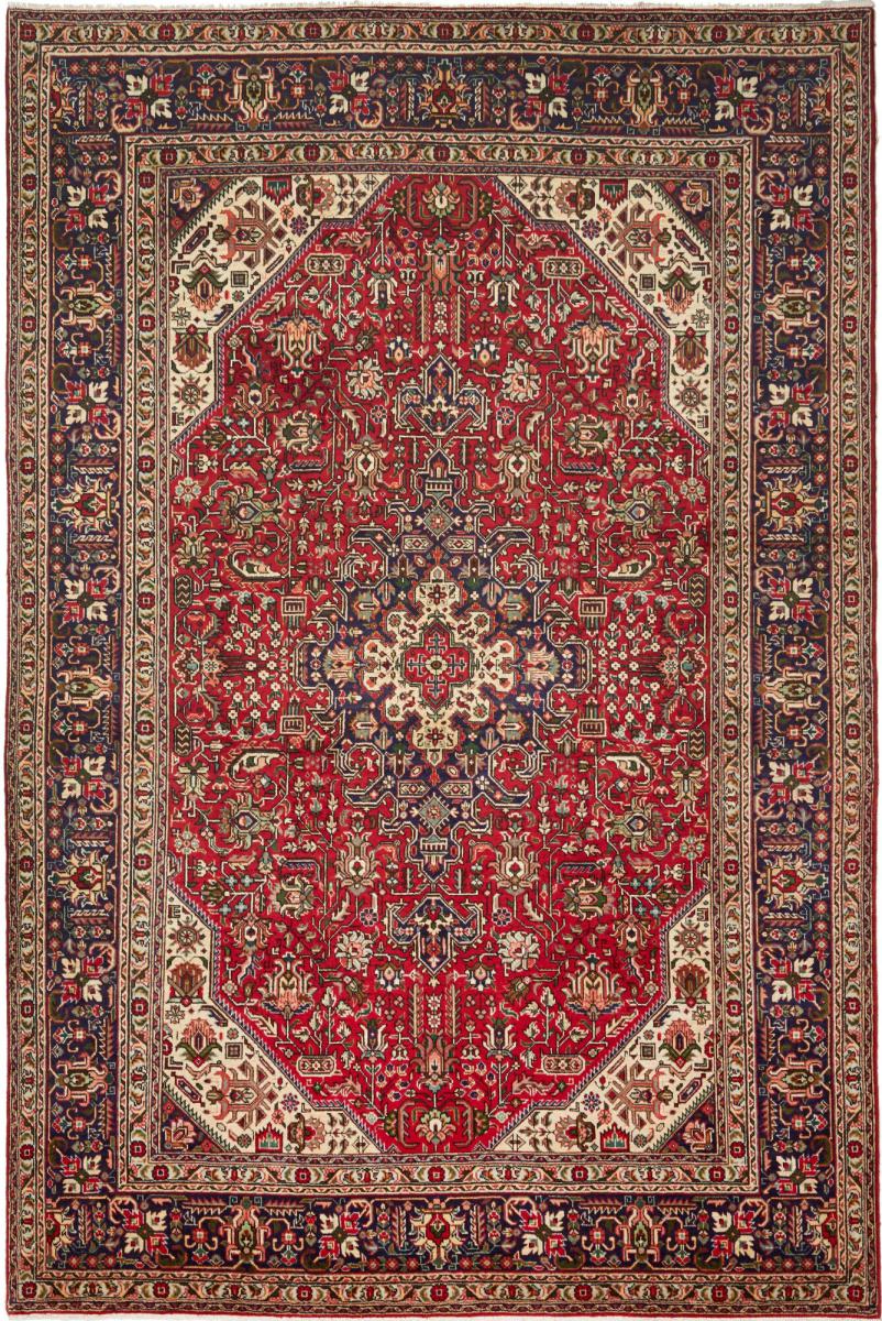 Persian Rug Tabriz 9'10"x6'8" 9'10"x6'8", Persian Rug Knotted by hand