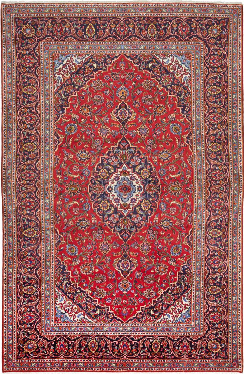 Tapis persan Kashan 299x195 299x195, Tapis persan Noué à la main