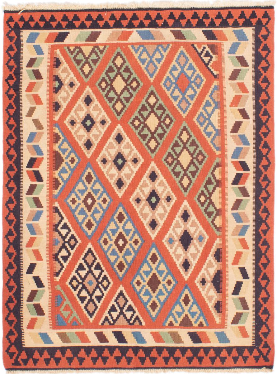 Persian Rug Kilim Fars 4'9"x3'7" 4'9"x3'7", Persian Rug Woven by hand