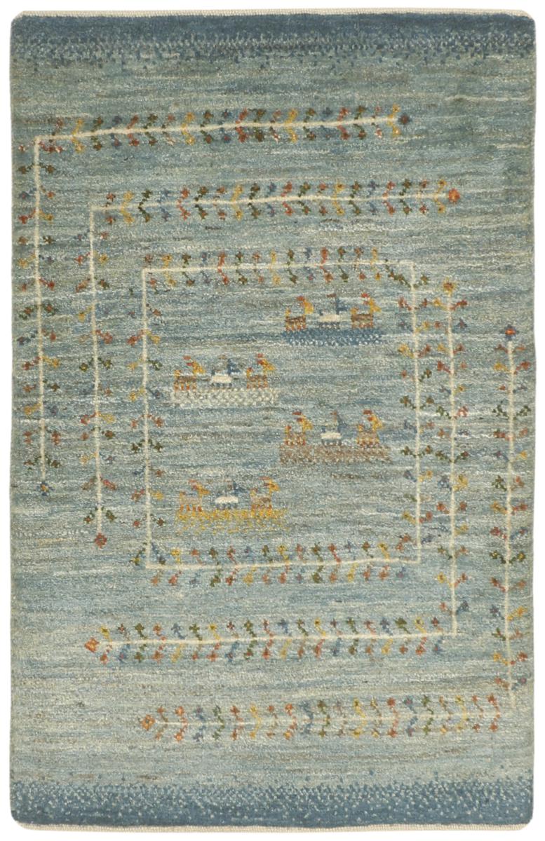 Persian Rug Persian Gabbeh Loribaft 3'4"x2'2" 3'4"x2'2", Persian Rug Knotted by hand