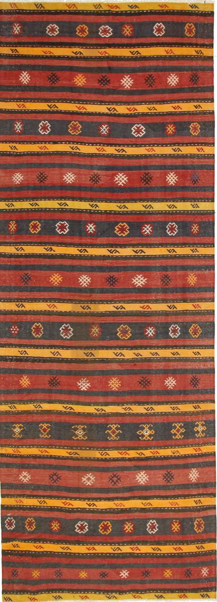 Perserteppich Kelim Fars Azerbaijan Antik 415x145 415x145, Perserteppich Handgewebt