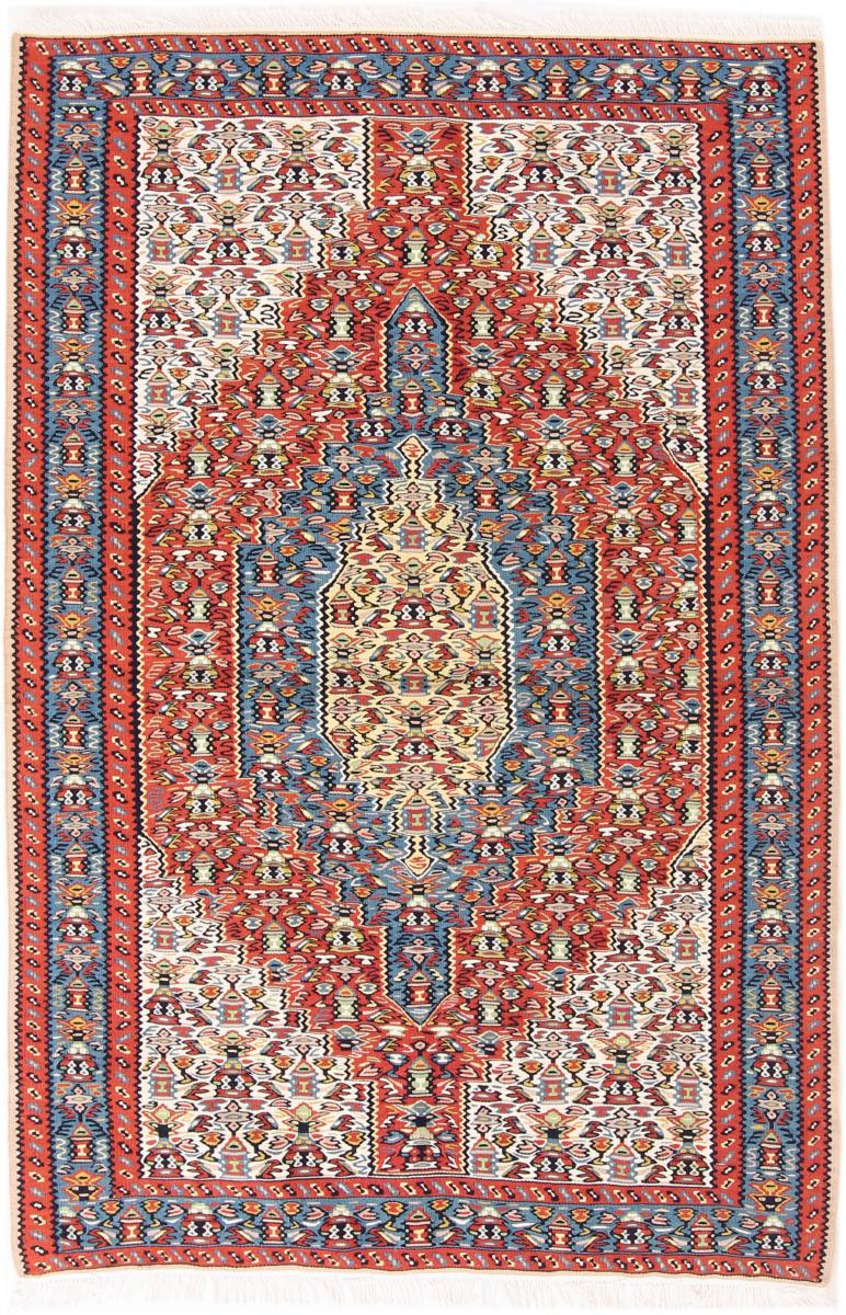 Persian Rug Kilim Fars 4'2"x2'9" 4'2"x2'9", Persian Rug Woven by hand