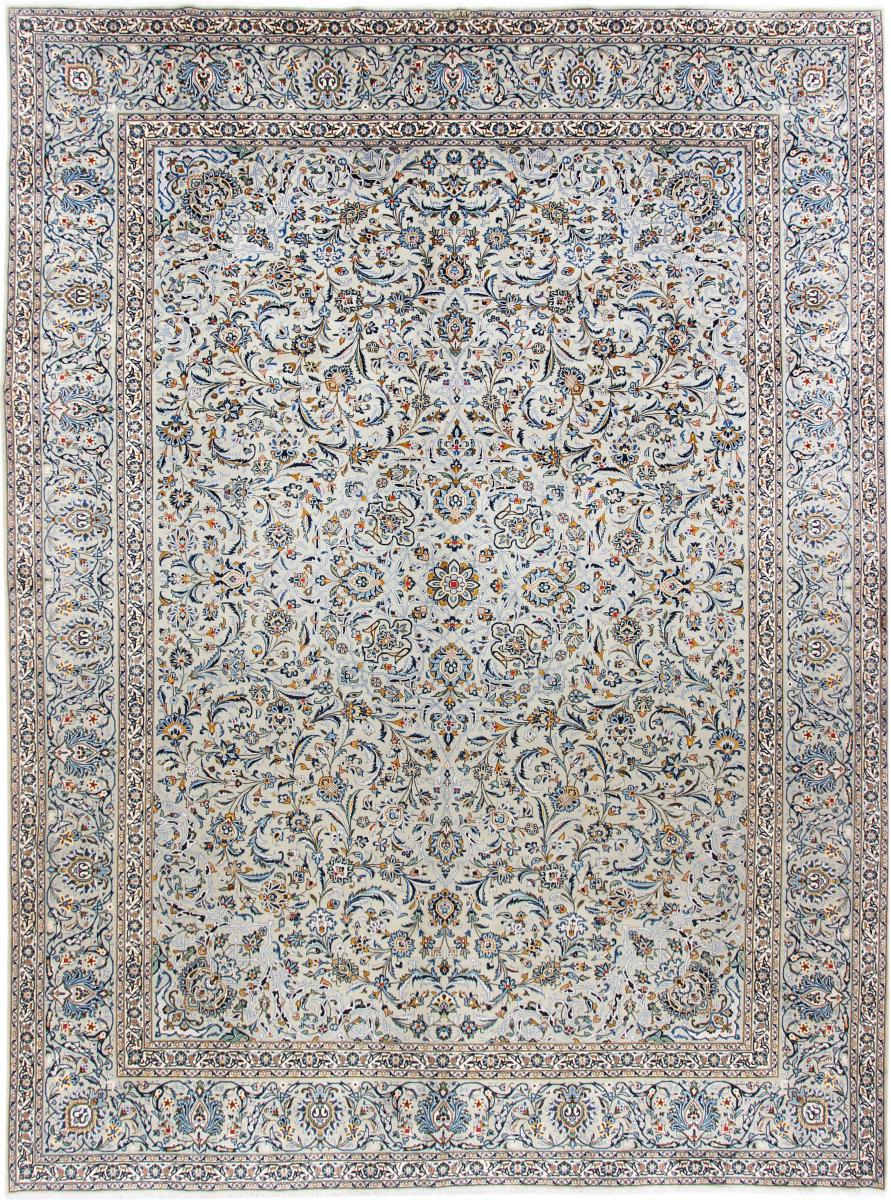 Persian Rug Keshan 13'0"x9'9" 13'0"x9'9", Persian Rug Knotted by hand