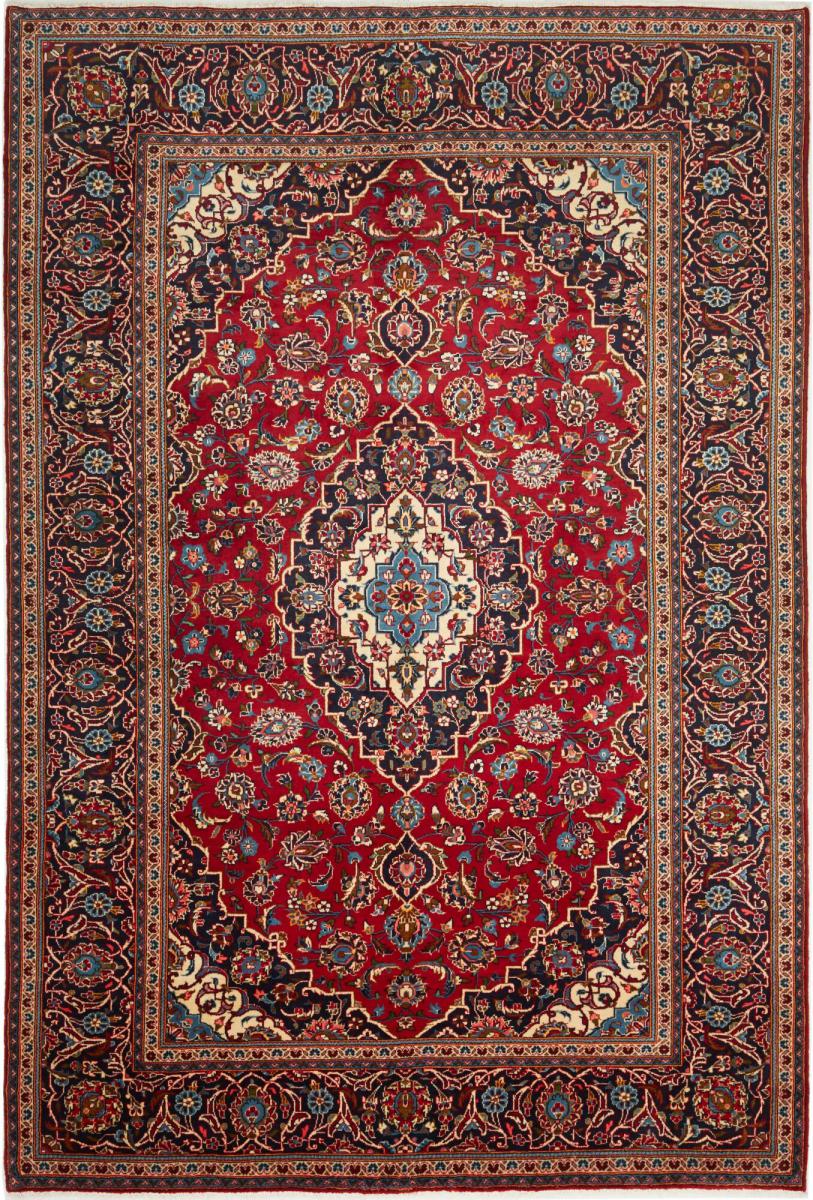 Persian Rug Keshan 9'9"x6'6" 9'9"x6'6", Persian Rug Knotted by hand