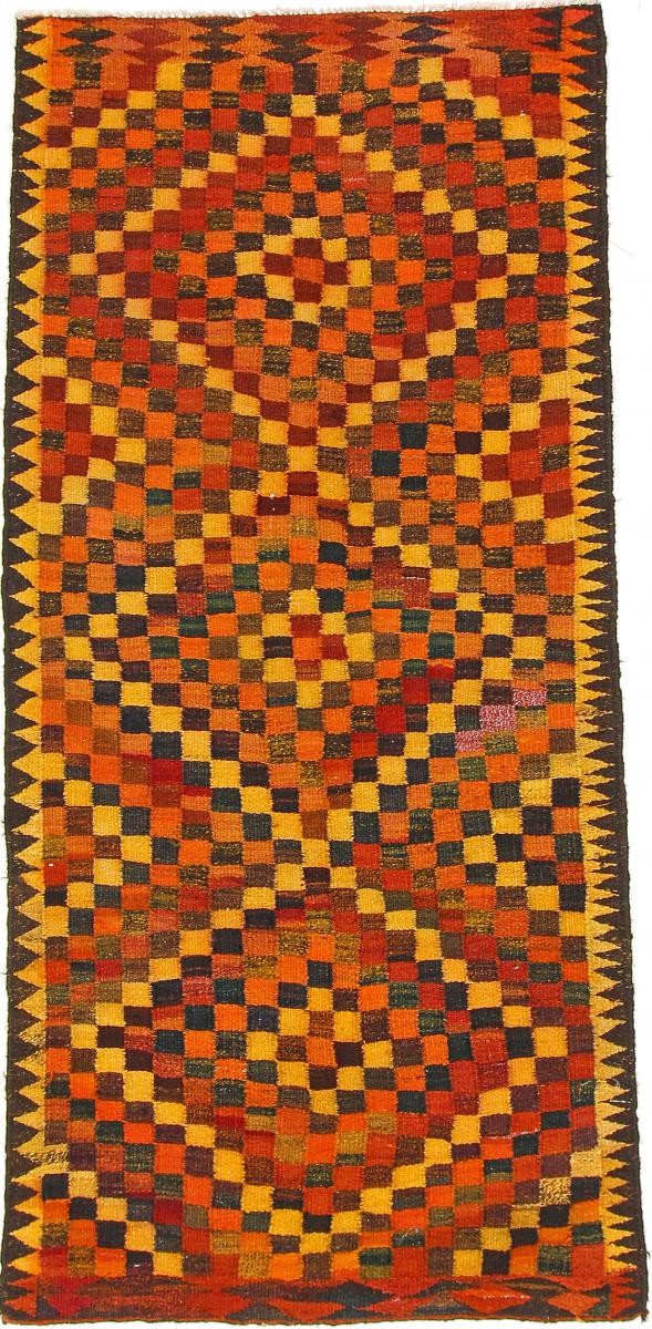 Tapete persa Kilim Fars Azerbaijan Antigo 8'8"x3'10" 8'8"x3'10", Tapete persa Tecido à mão