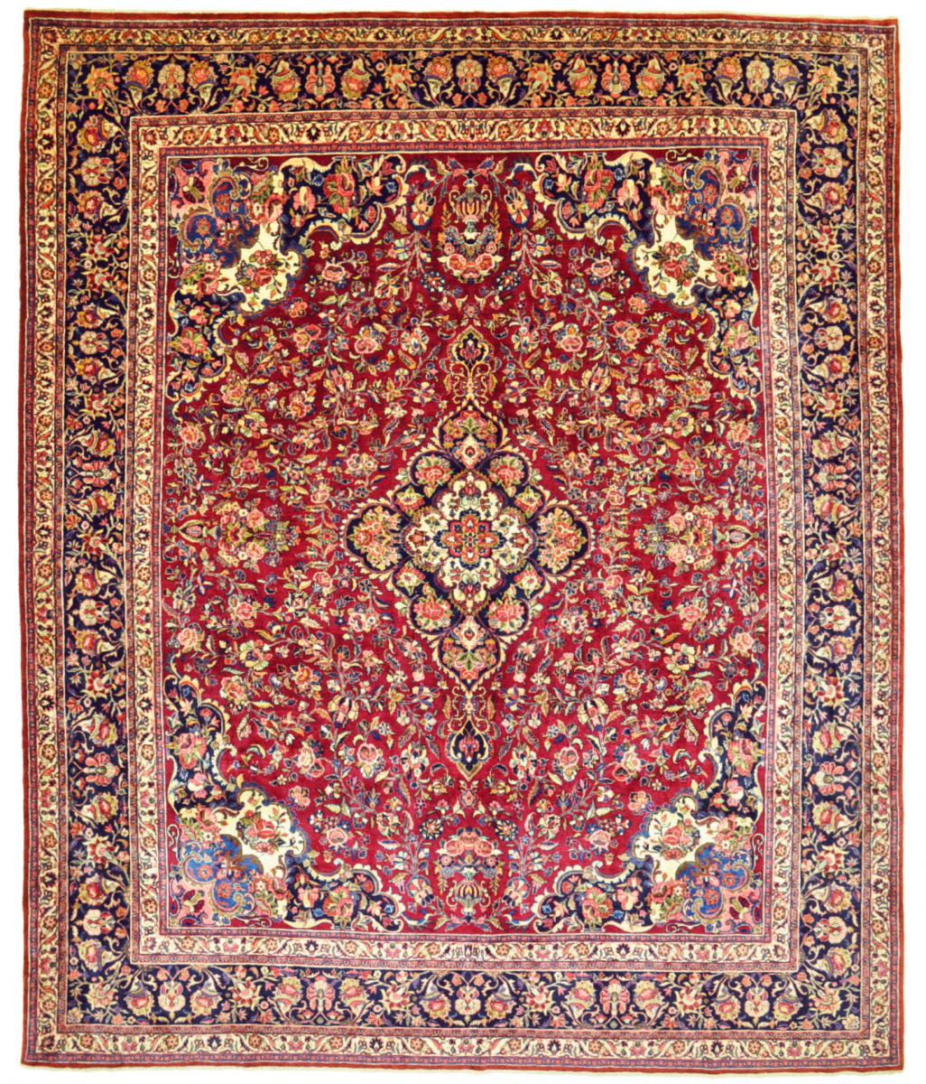 Perzisch tapijt Mashhad 379x316 379x316, Perzisch tapijt Handgeknoopte