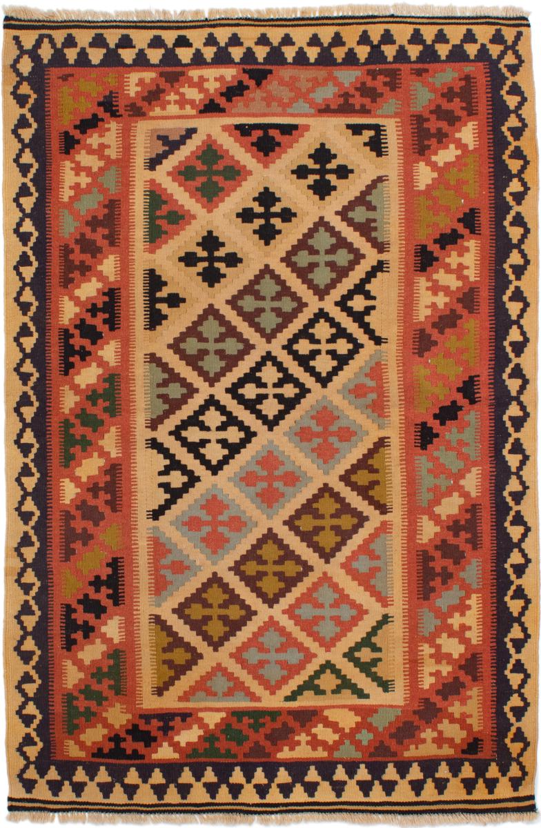 Persian Rug Kilim Fars 5'3"x3'7" 5'3"x3'7", Persian Rug Woven by hand