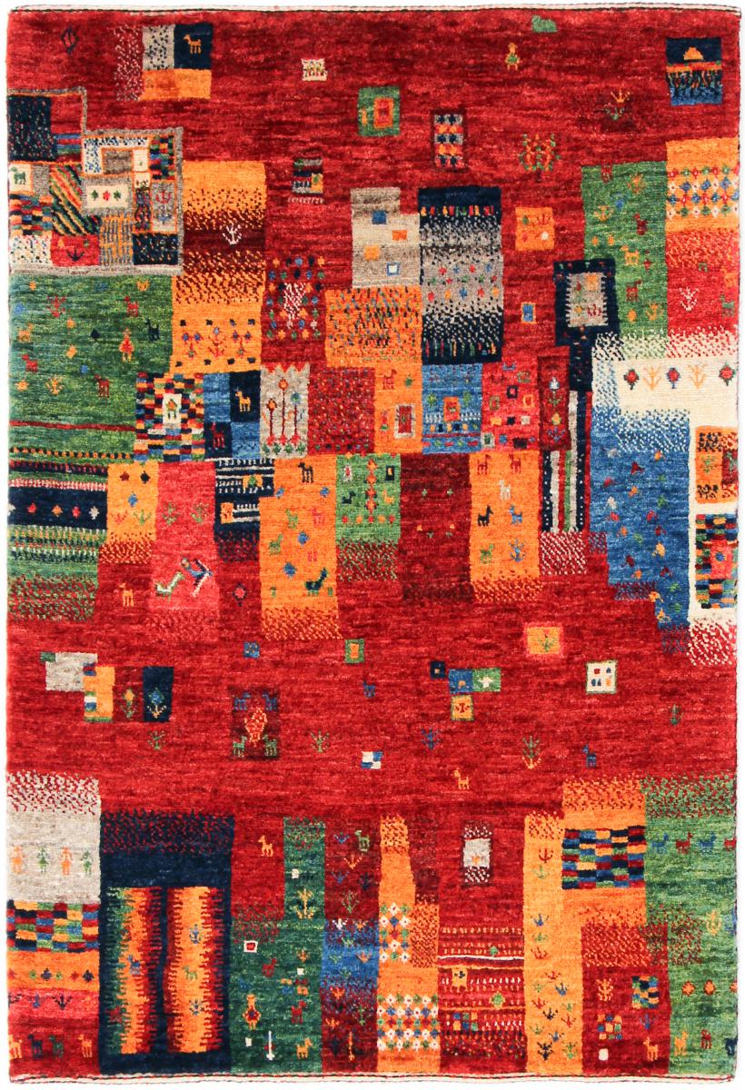 Perzisch tapijt Perzisch Gabbeh Loribaft Nowbaft 3'9"x2'8" 3'9"x2'8", Perzisch tapijt Handgeknoopte