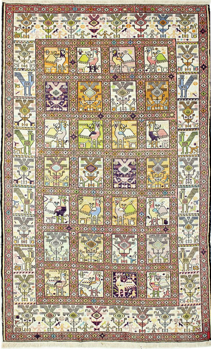 Persisk matta Kilim Fars Verni Silke 198x121 198x121, Persisk matta handvävd 