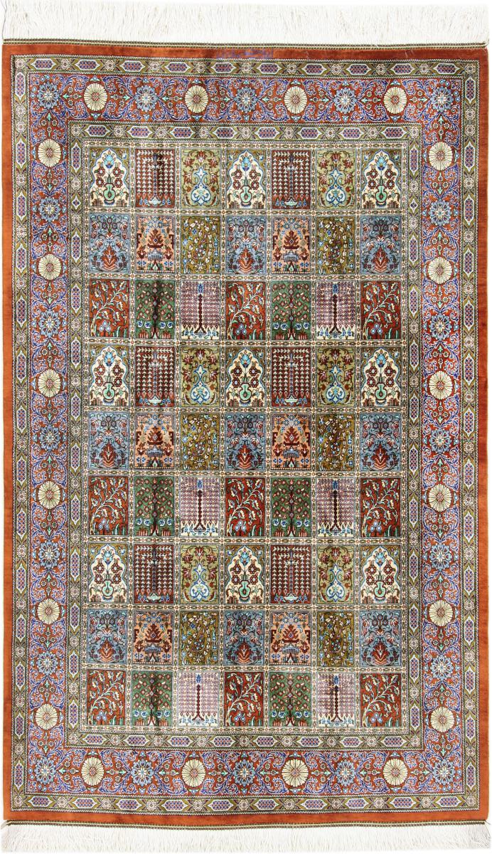 Persialainen matto Ghom Silkki Signed 159x98 159x98, Persialainen matto Solmittu käsin
