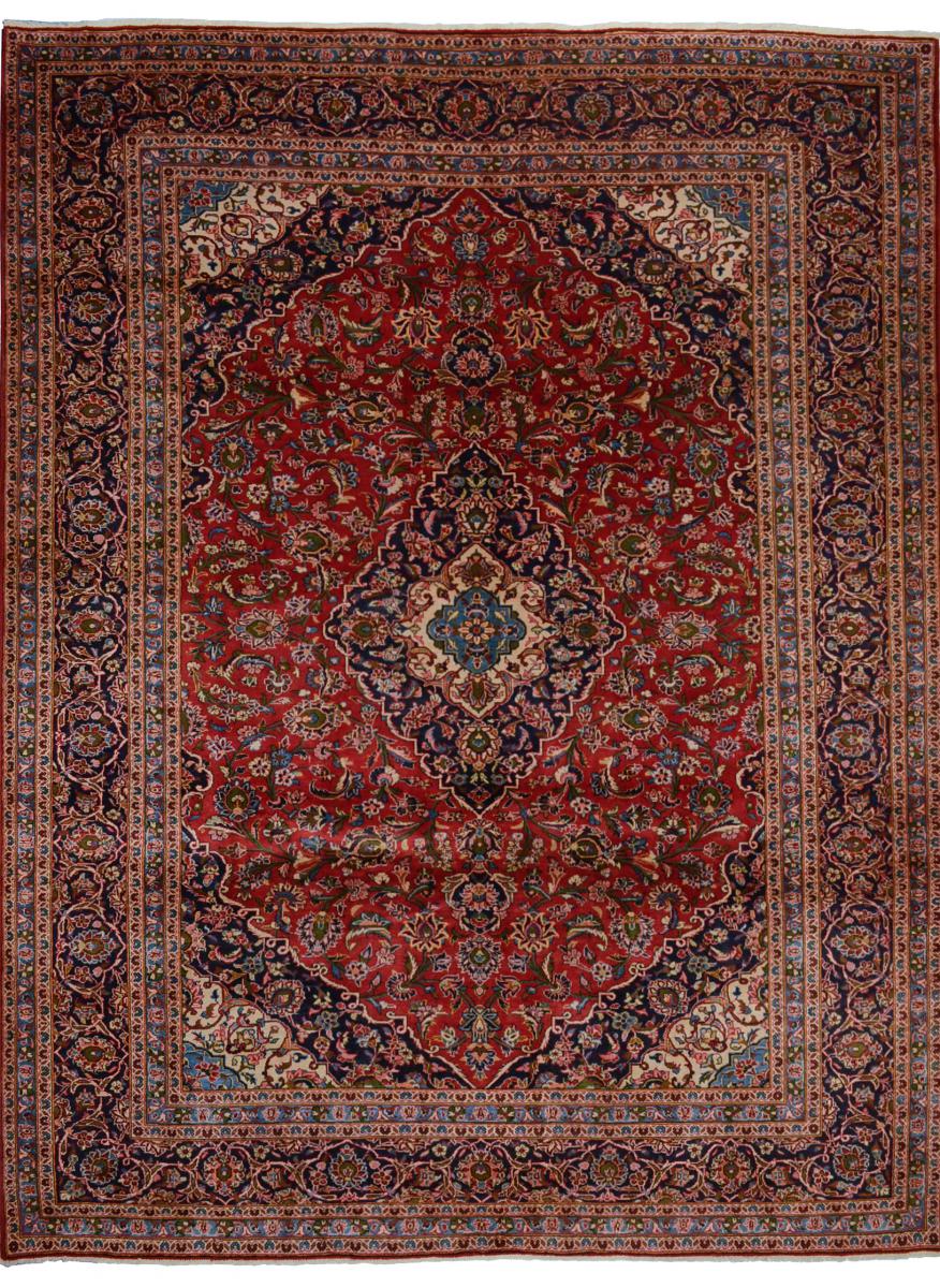 Persian Rug Keshan 12'9"x9'11" 12'9"x9'11", Persian Rug Knotted by hand