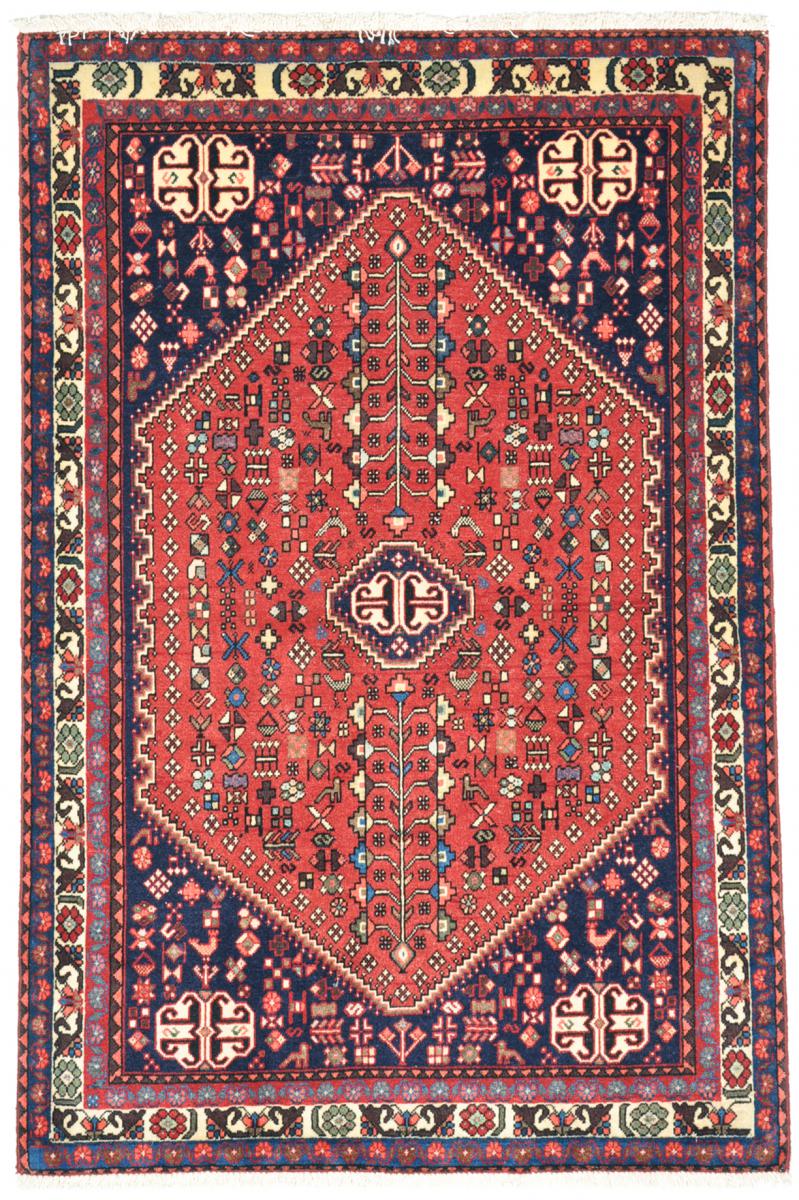 Persian Rug Abadeh 4'11"x3'3" 4'11"x3'3", Persian Rug Knotted by hand