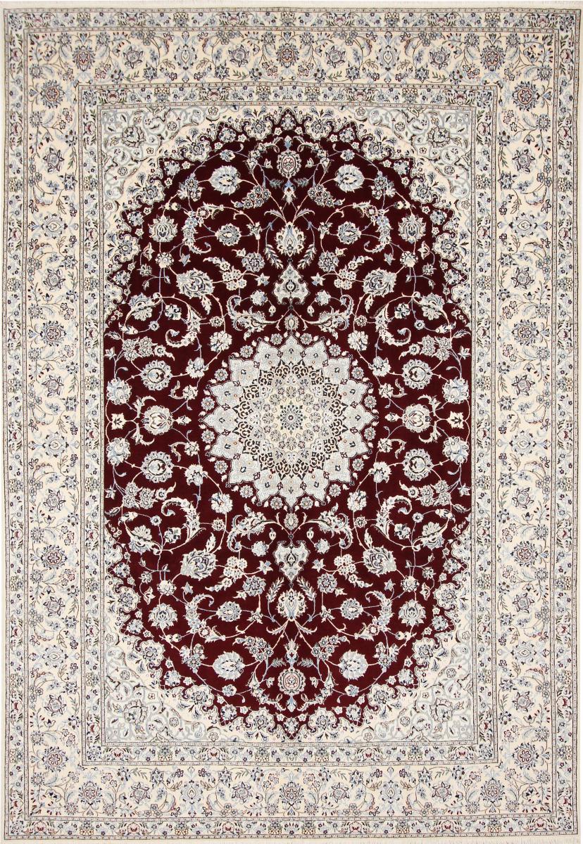Persian Rug Nain 6La 9'7"x6'8" 9'7"x6'8", Persian Rug Knotted by hand