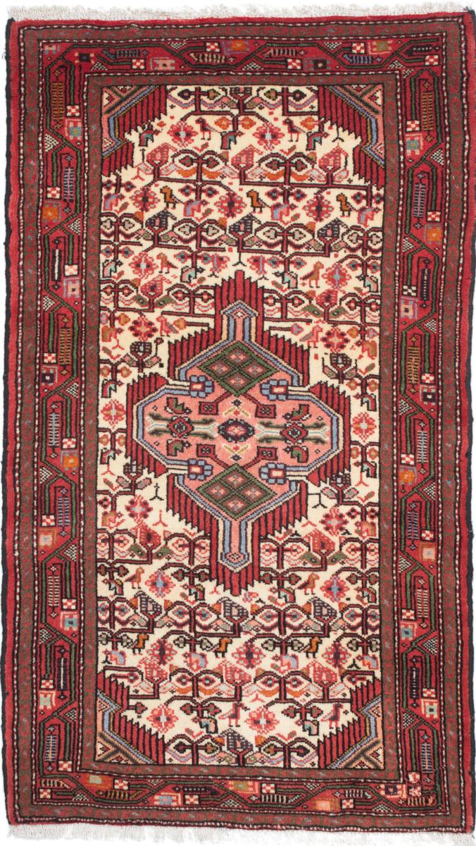 Persian Rug Asadabad 4'7"x2'7" 4'7"x2'7", Persian Rug Knotted by hand