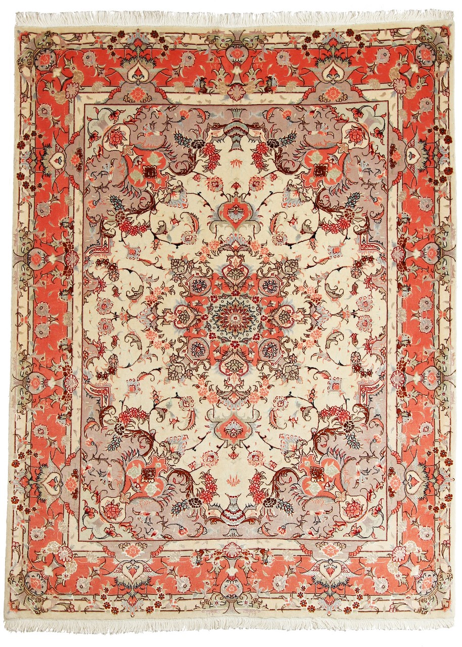 Persian Rug Tabriz 50Raj 196x148 196x148, Persian Rug Knotted by hand