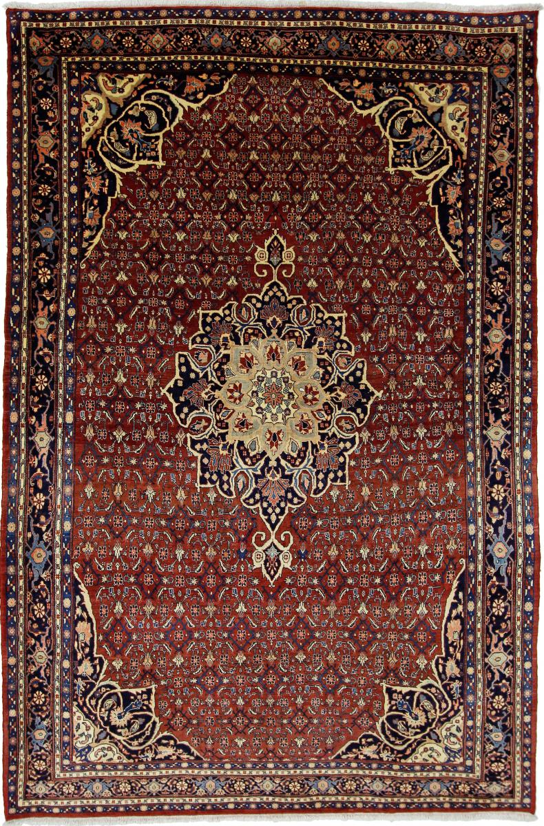 Tapis persan Bidjar 10'10"x7'1" 10'10"x7'1", Tapis persan Noué à la main