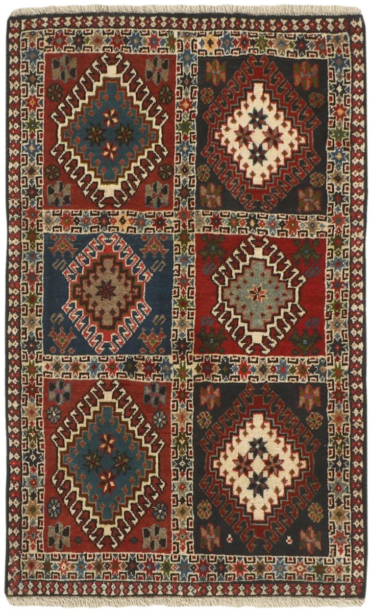 Persian Rug Yalameh 3'4"x2'2" 3'4"x2'2", Persian Rug Knotted by hand