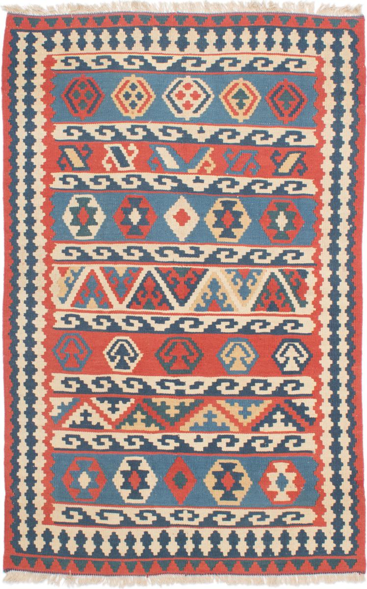 Persian Rug Kilim Fars 5'8"x3'7" 5'8"x3'7", Persian Rug Woven by hand