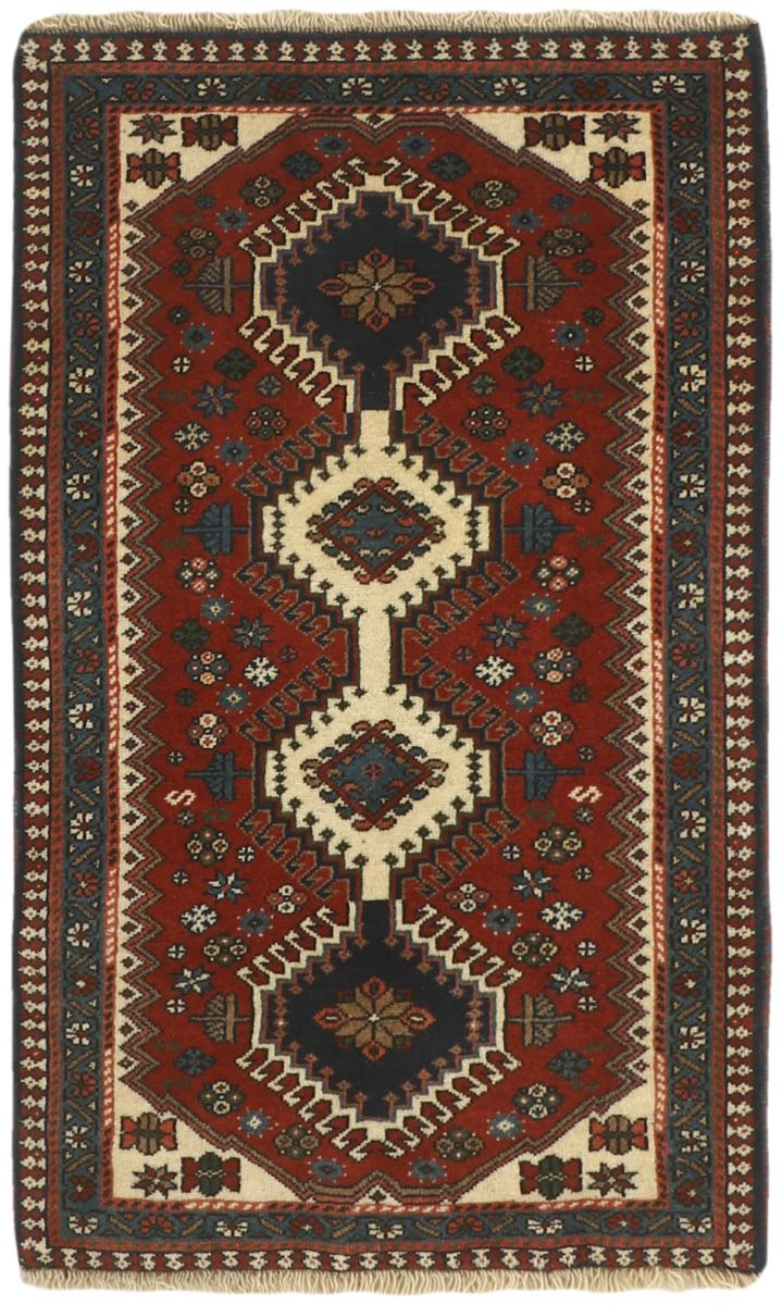 Tapis persan Yalameh 3'2"x2'0" 3'2"x2'0", Tapis persan Noué à la main