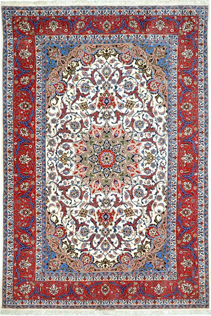 Persian Rug Isfahan Silk Warp 227x153 227x153, Persian Rug Knotted by hand