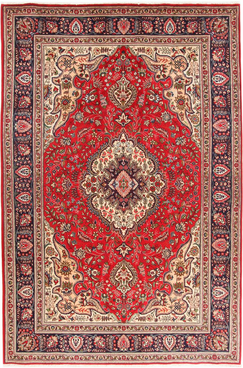 Persian Rug Tabriz 9'11"x6'6" 9'11"x6'6", Persian Rug Knotted by hand