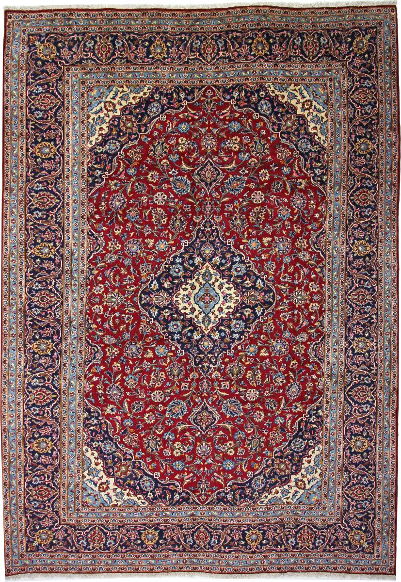 Persian Rug Keshan 13'7"x9'6" 13'7"x9'6", Persian Rug Knotted by hand