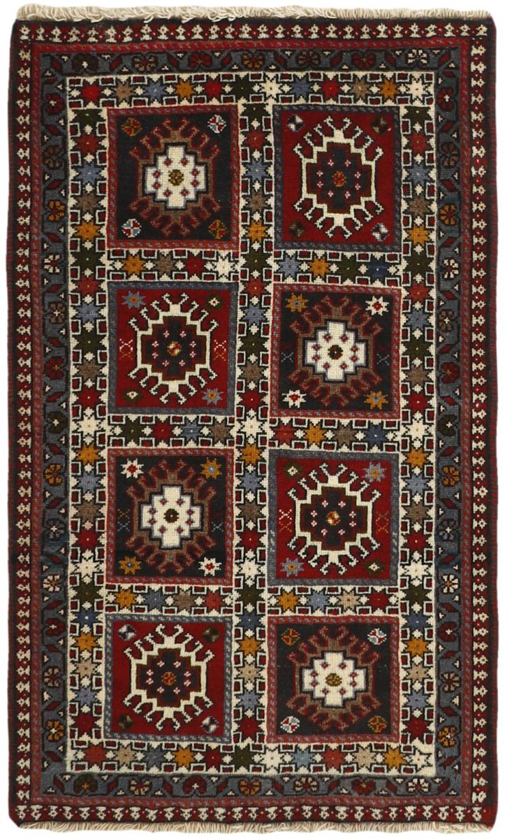 Persian Rug Yalameh 3'4"x2'0" 3'4"x2'0", Persian Rug Knotted by hand