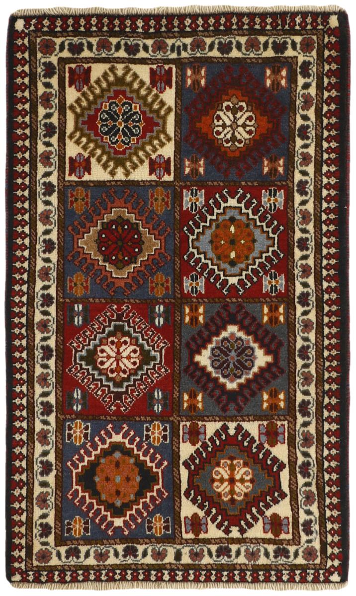 Persian Rug Yalameh 3'5"x2'0" 3'5"x2'0", Persian Rug Knotted by hand