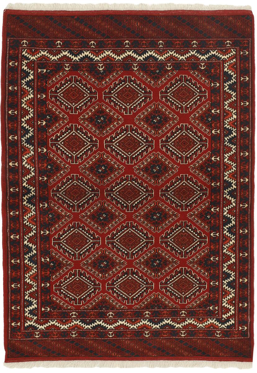 Tapis persan Turkaman 4'11"x3'5" 4'11"x3'5", Tapis persan Noué à la main