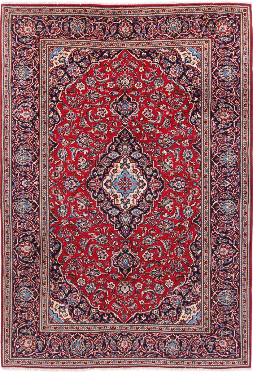 Persian Rug Keshan 9'6"x6'7" 9'6"x6'7", Persian Rug Knotted by hand
