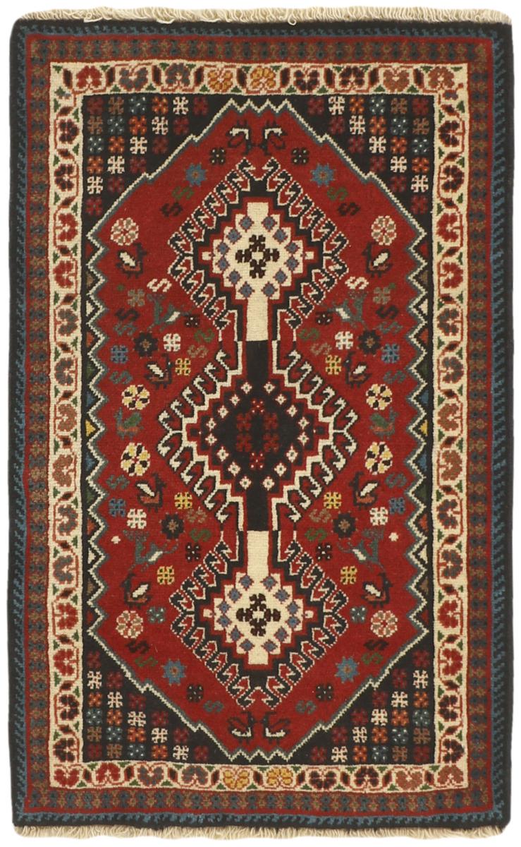 Persian Rug Yalameh 3'4"x2'0" 3'4"x2'0", Persian Rug Knotted by hand