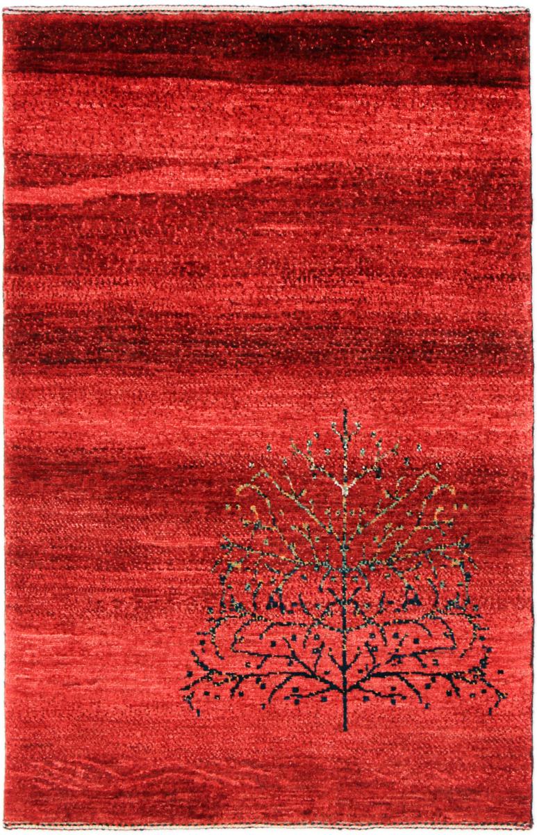 Persian Rug Persian Gabbeh Loribaft Nowbaft 3'11"x2'7" 3'11"x2'7", Persian Rug Knotted by hand