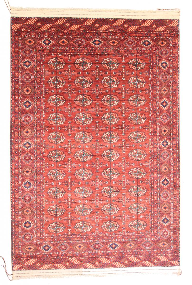 Afghan rug Turkaman Yamut 9'10"x6'8" 9'10"x6'8", Persian Rug Knotted by hand