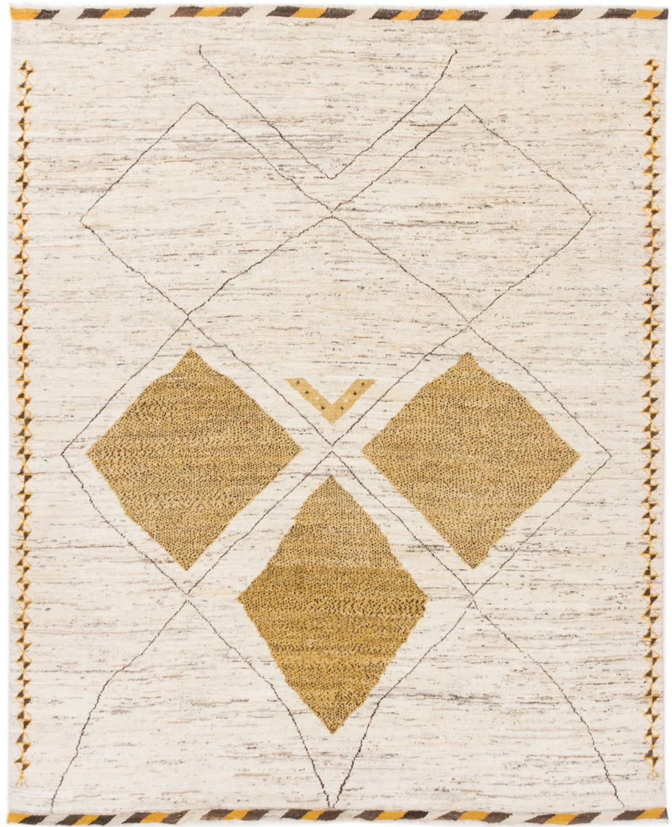 アフガンカーペット Berber Maroccan Atlas 10'2"x8'4" 10'2"x8'4",  ペルシャ絨毯 手織り