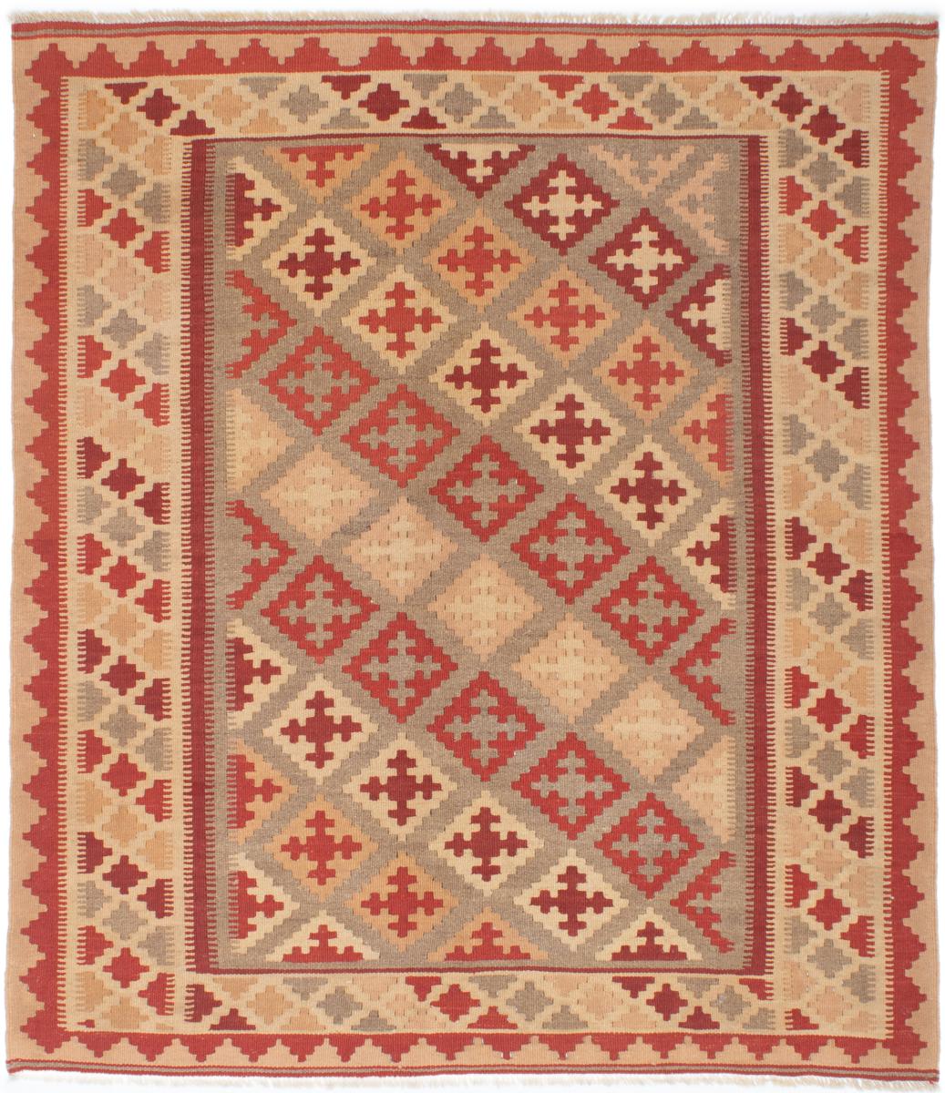 Persian Rug Kilim Fars 5'7"x4'10" 5'7"x4'10", Persian Rug Woven by hand