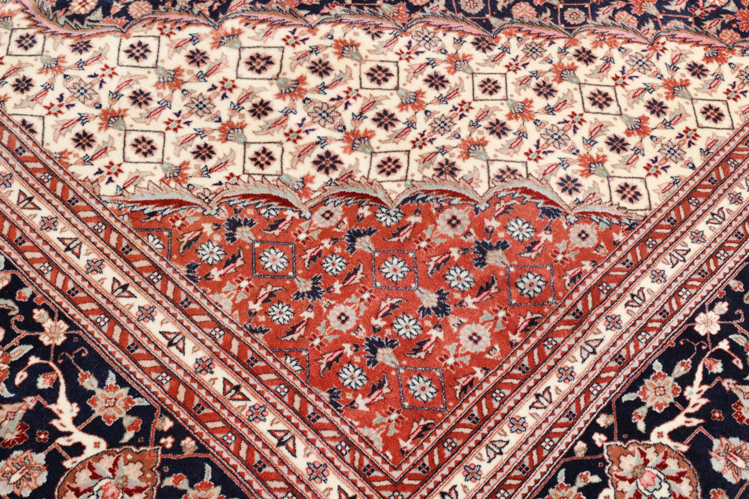 Tabriz-Mahi Rug #11999- Size: 3' 4X5' - Borokhim's Oriental Rugs