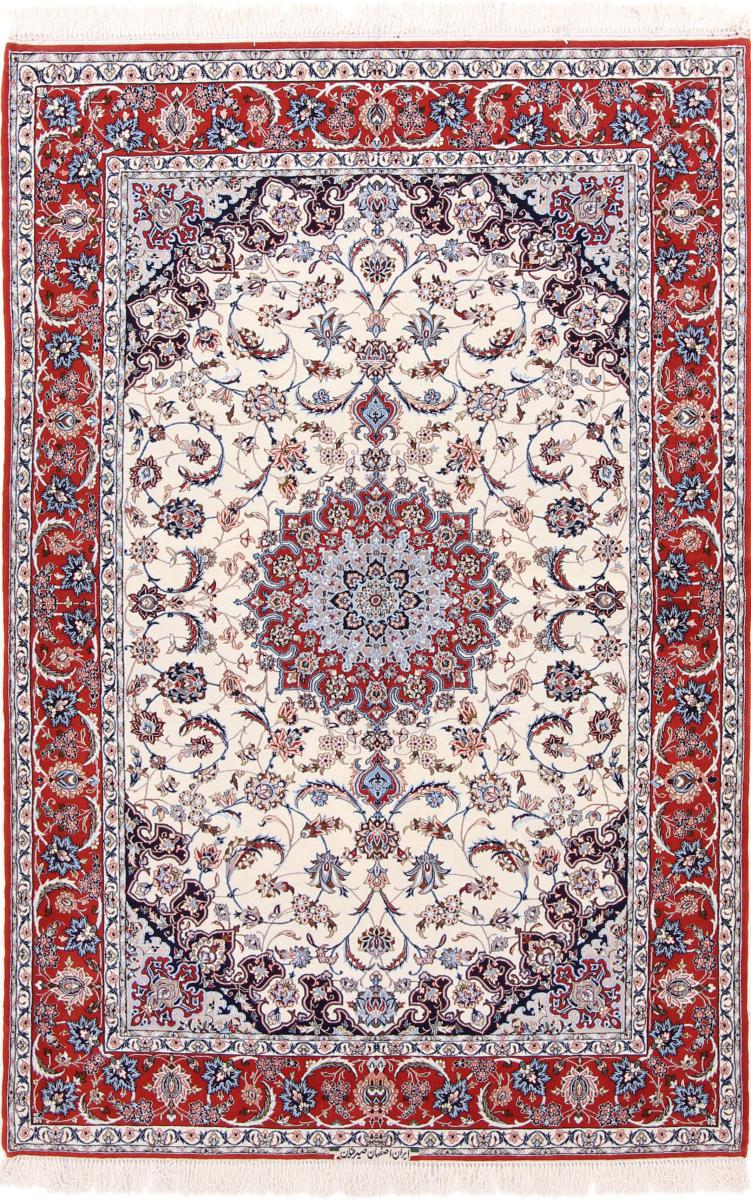Persian Rug Isfahan Silk Warp 235x154 235x154, Persian Rug Knotted by hand